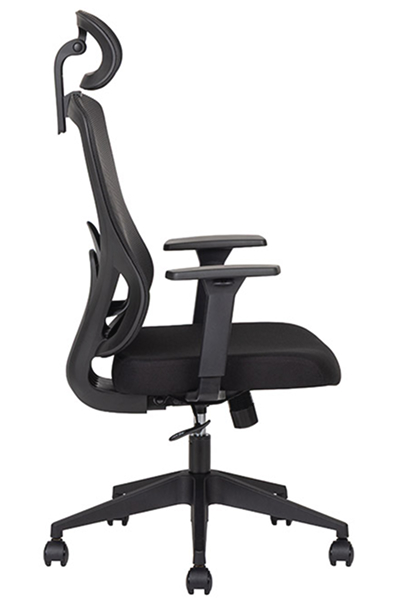 Pilot Respaldo alto negra lado